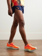NIKE RUNNING - Pegasus Plus Canvas-Trimmed Flyknit Sneakers - Orange