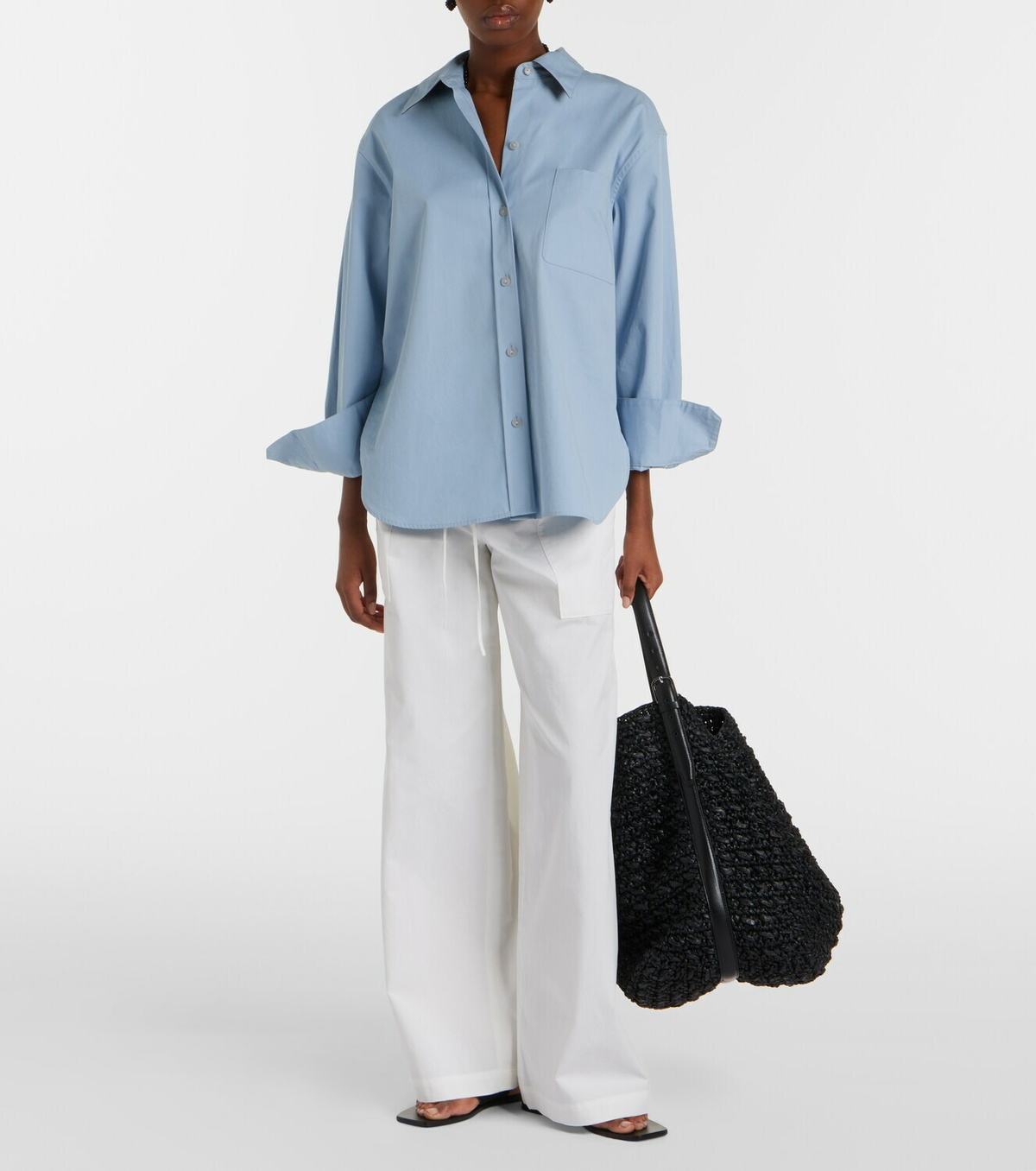 Vince Cotton poplin wide-leg pants