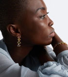 Suzanne Kalan 18kt gold drop earrings with sapphires and diamonds