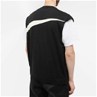 Nike Men's Swoosh Sweater Vest in Black/Coconut Milk