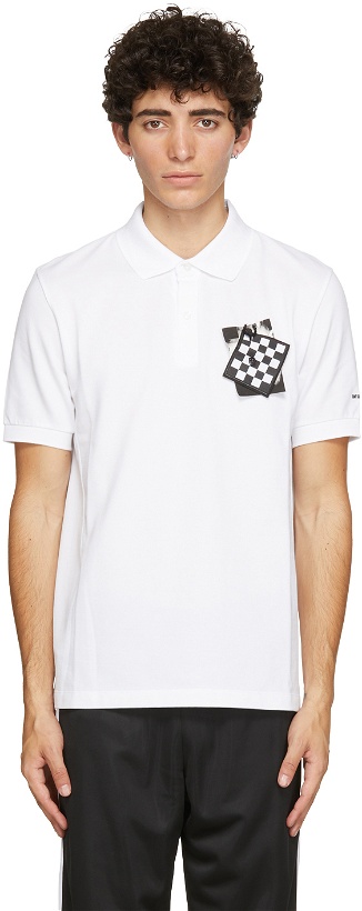 Photo: Raf Simons White Fred Perry Edition Chest Patch Polo