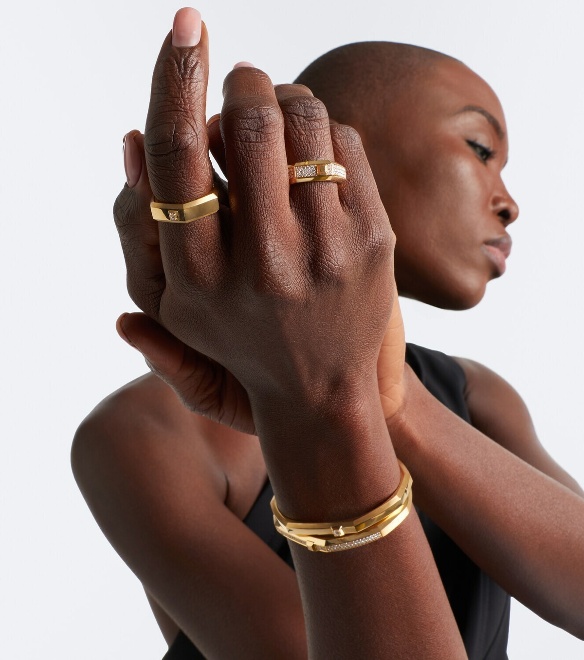 Messika Moderniste 18kt gold ring with diamonds