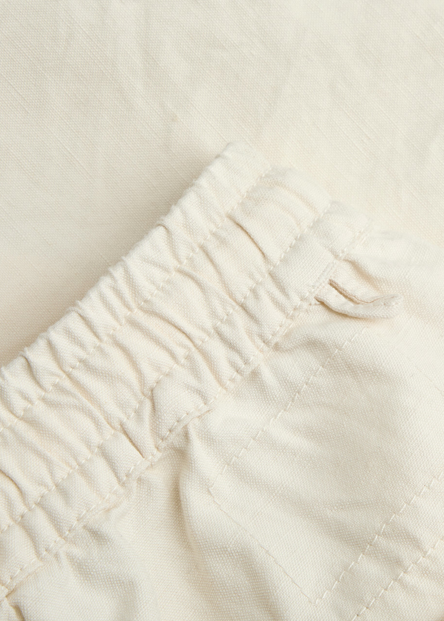 Universal Works Simple Linen-blend Shorts Ecru