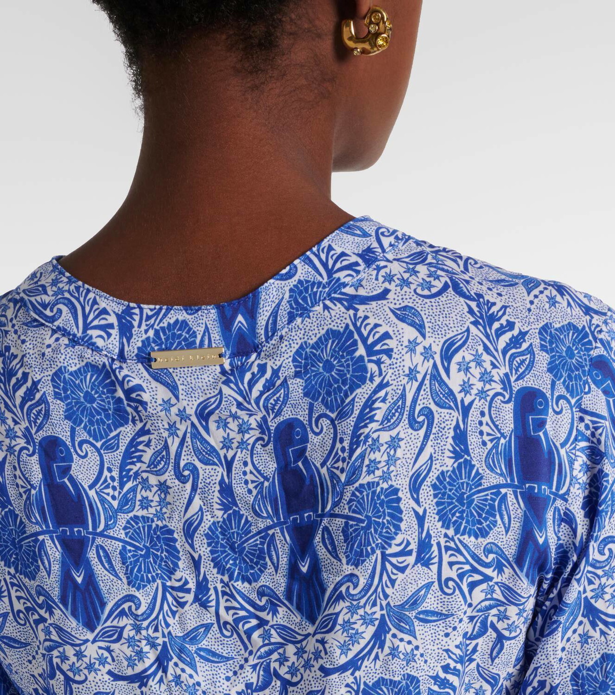 Heidi Klein Lake Como printed smocked minidress