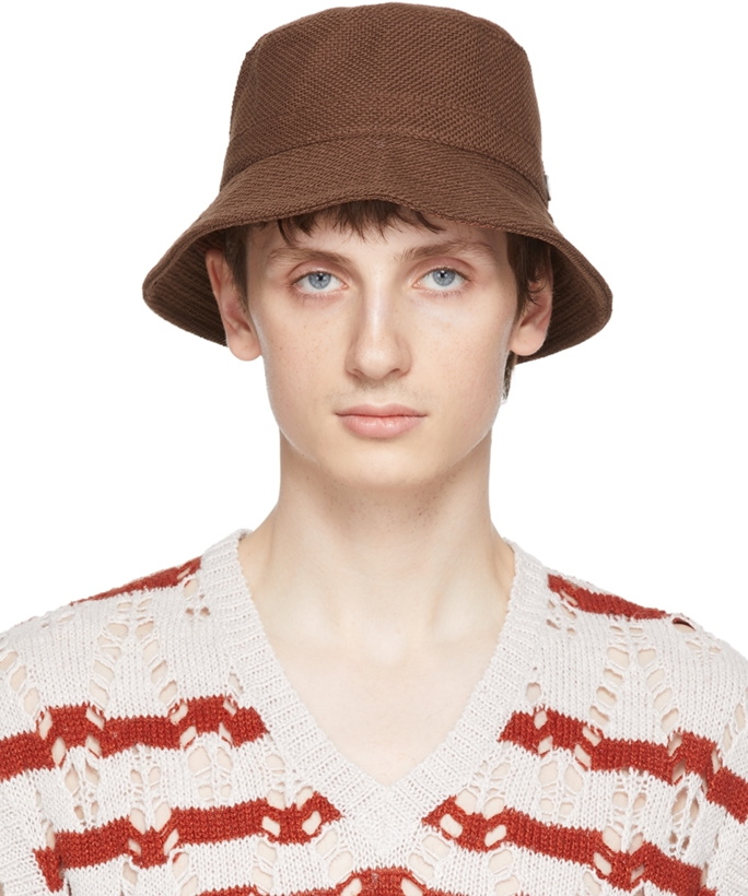 Photo: Our Legacy Brown Woven Bucket Hat