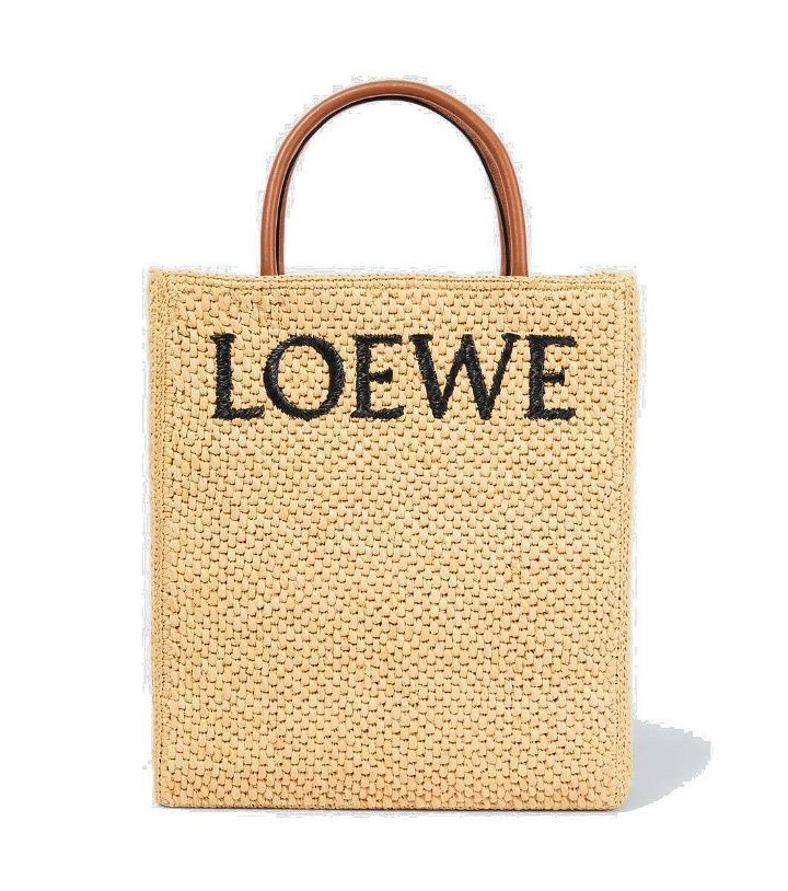 Photo: Loewe Logo raffia tote bag