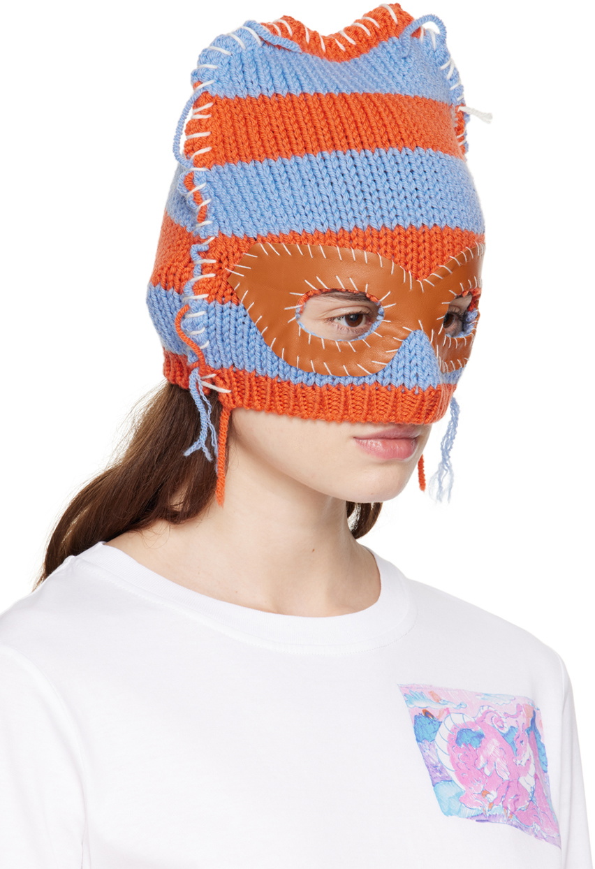 Marni Blue & Orange Mask Beanie Marni
