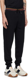 Paul Smith Black Artist Stripe Sweatpants