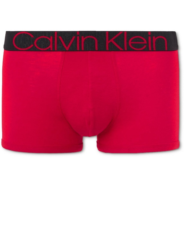 Photo: Calvin Klein Underwear - CK Reconsidered Refibra-Jersey Boxer Briefs - Red