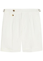 Brunello Cucinelli Bermuda Cotton and Linen-blend Shorts Off White