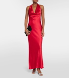 Norma Kamali Halterneck satin gown