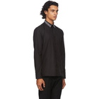 Fendi Black Embroidered Collar Shirt