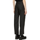 Neil Barrett Black Satin One-Pleat Trousers