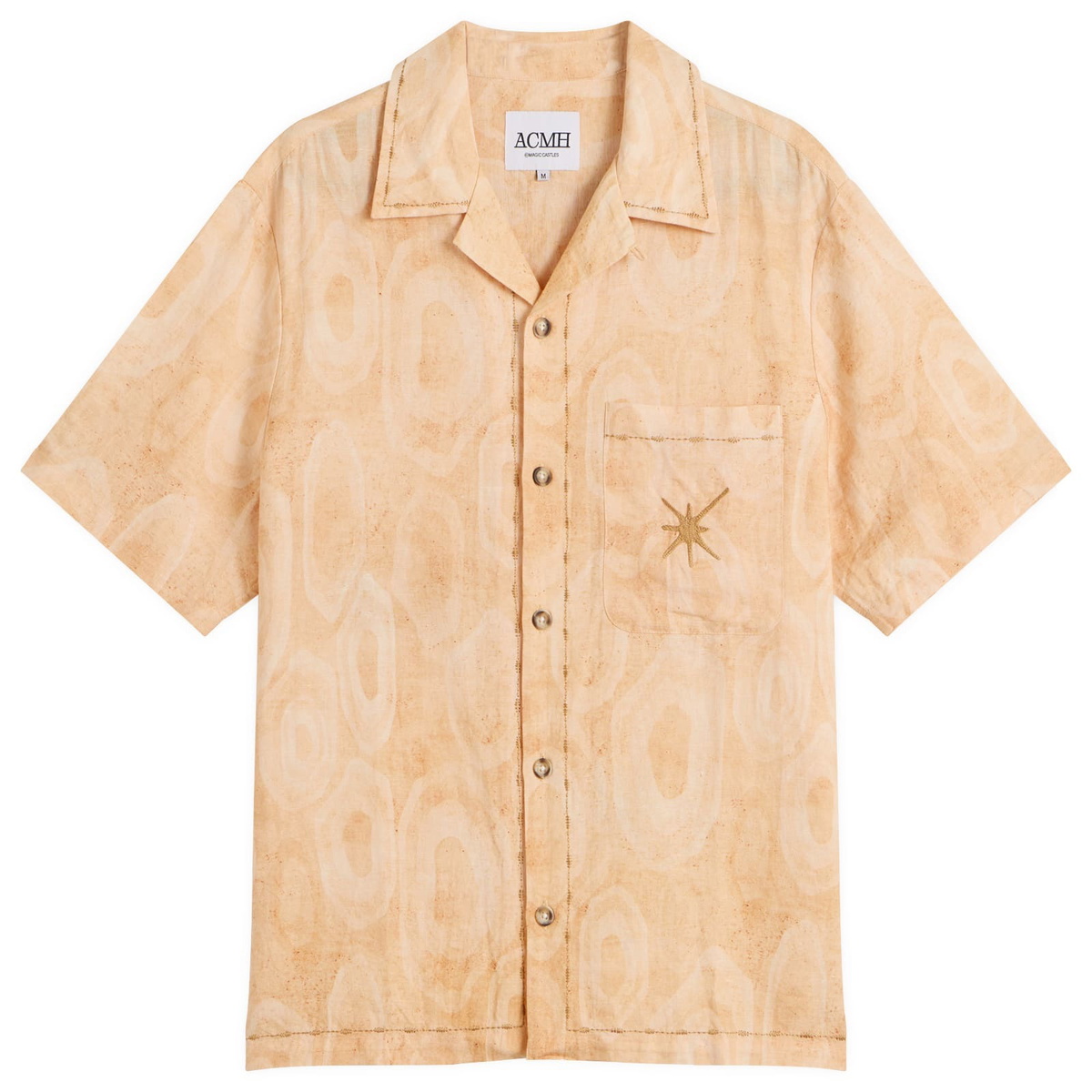 ACMH by Magic Castles Men's x Khruangbin Linen Vacation Shirt in Sandstone