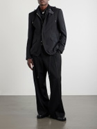Sacai - Grain De Poudre and Shell Hooded Blazer - Black