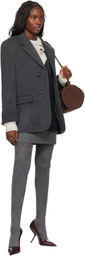 Dunst Gray Layered Heavy Wool Blazer
