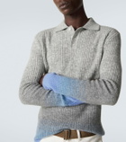 ERL Gradient mohair-blend polo sweater