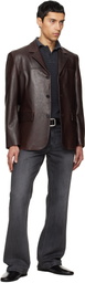 TONYWACK Black Flared-Leg Distressed Jeans