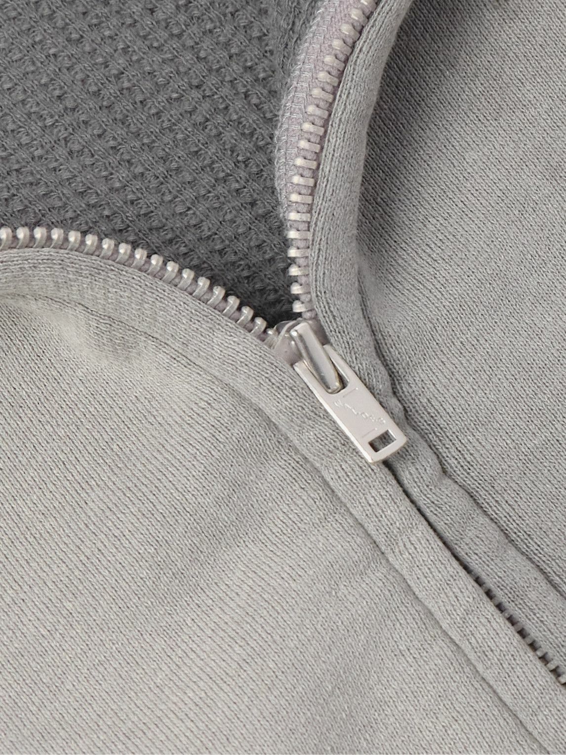 SAINT MXXXXXX - Distressed Cotton-Jersey Zip-Up Hoodie
