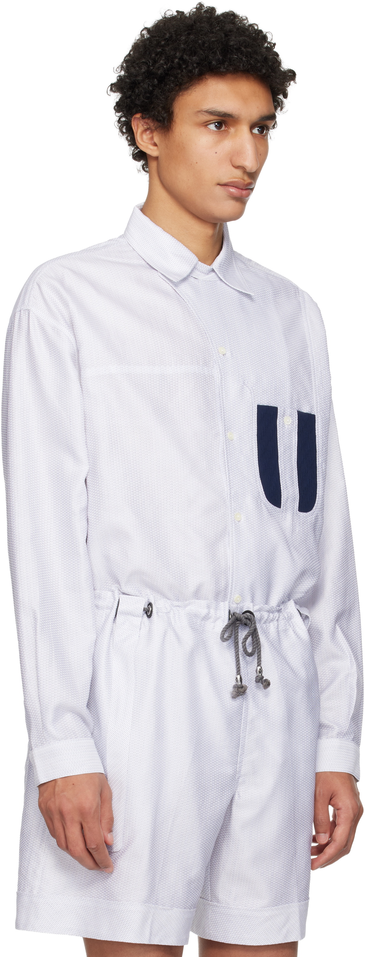 Kiko Kostadinov White Veca Panelled Shirt