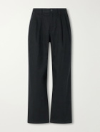 Aimé Leon Dore - Straight-Leg Pleated Cotton Trousers - Black