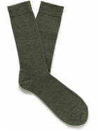 Sunspel - Merino Wool-Blend Socks - Green