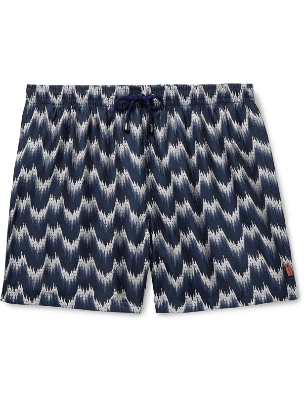 Photo: MISSONI - Mid-Length Printed Swim Shorts - Blue - S