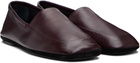 LEMAIRE Burgundy Indoor Slipper Loafers