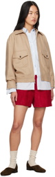 Carter Young Beige Harrington Jacket
