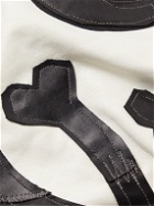 Rick Owens - Swampgod Upcycled Logo-Appliquéd Leather Jacket - Neutrals