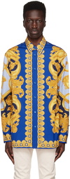 Versace Blue Barocco 660 Shirt