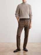 Slowear - Straight-Leg Stretch-Cotton Gabardine Trousers - Brown