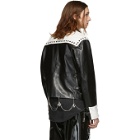 Sankuanz Black and White Leather Chain Jacket