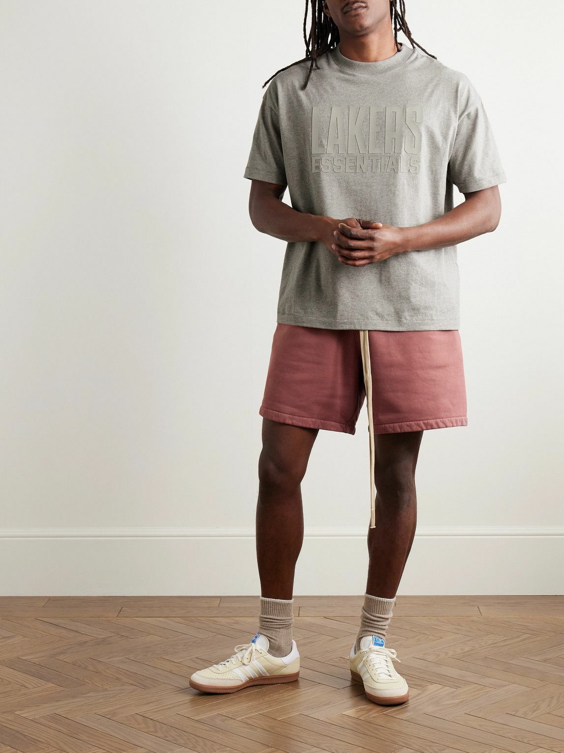 FEAR OF GOD ESSENTIALS - NBA Lakers Appliquéd Cotton-Jersey