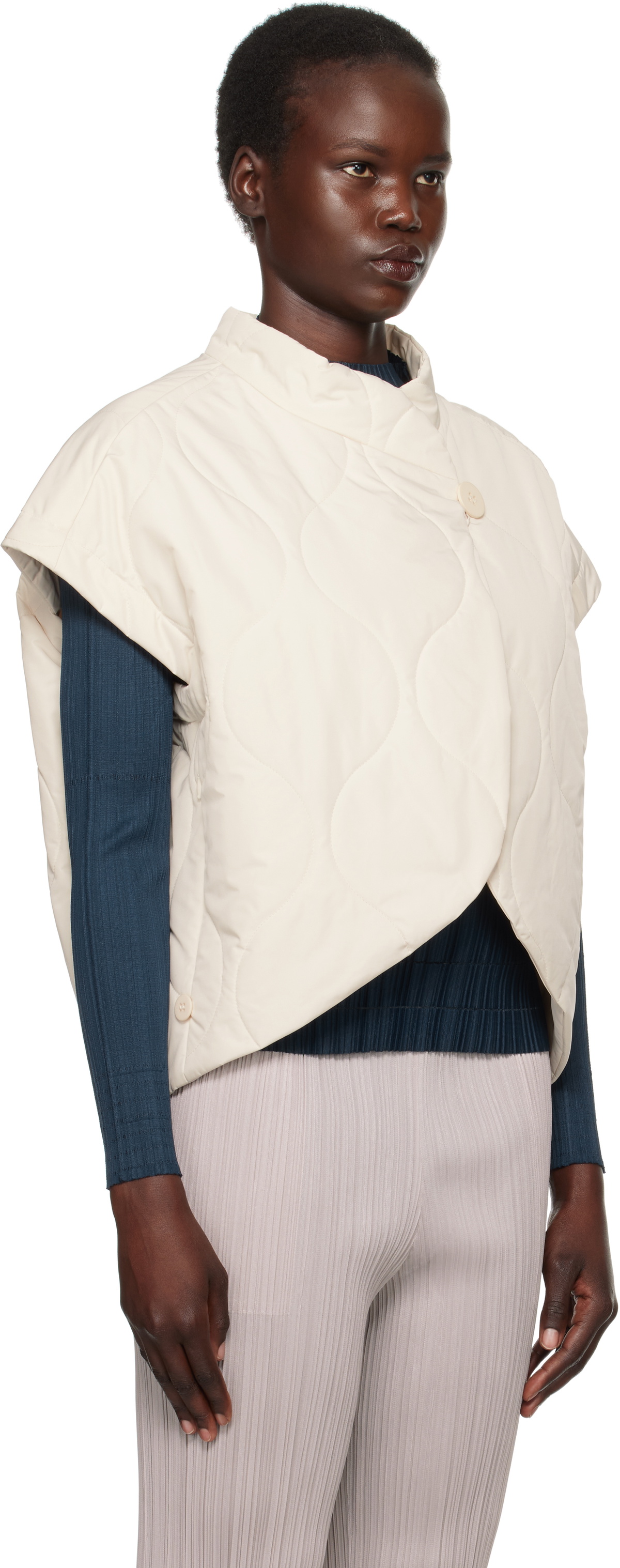 PLEATS PLEASE ISSEY MIYAKE Off-White Asteroid Vest