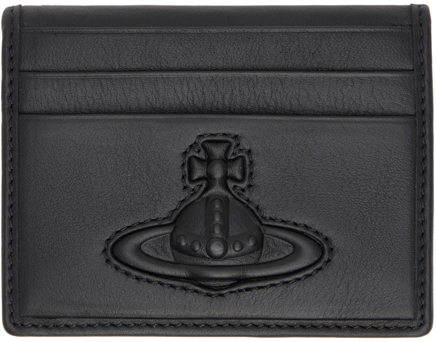 Vivienne Westwood Black Injected Orb Card Holder Vivienne