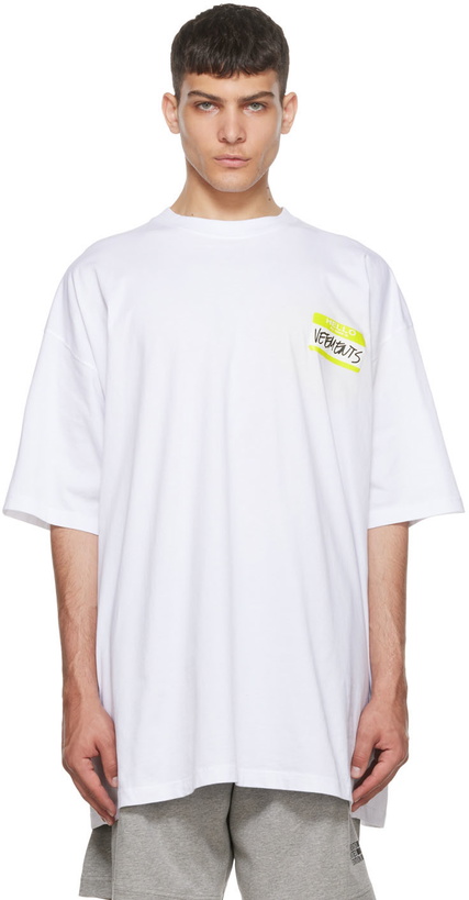 Photo: VETEMENTS White 'My Name Is Vetements' T-Shirt