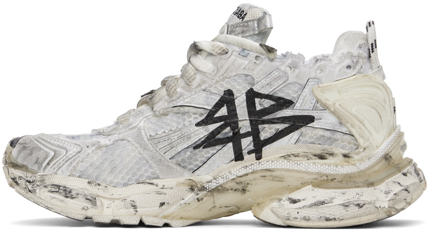 Balenciaga Off-White Runner Graffiti Sneakers