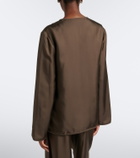 Róhe Oversized silk blouse
