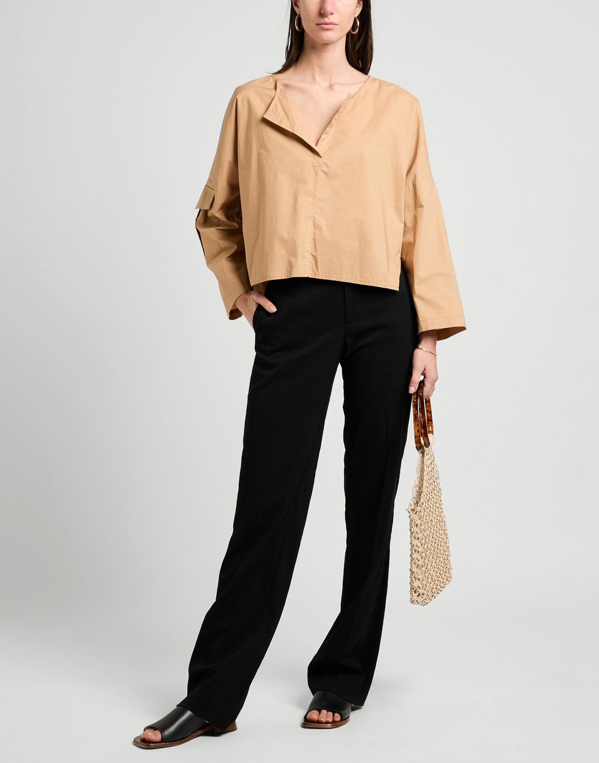 Manila Grace Womens Top Sand