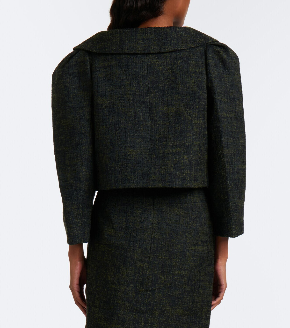 Shushu/Tong Cropped double-breasted tweed jacket