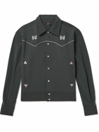 Needles - Piped Logo-Embroidered Shell Jacket - Gray