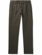 Massimo Alba - Ionio2 Straight-Leg Pleated Cotton and Hemp-Blend Gabardine Trousers - Brown