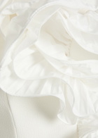 Rebecca Vallance Ozias Ruffled Crepe Midi Dress Ivory