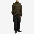 MHL by Margaret Howell Men's T-Shape Roll Neck Knit Sweatshirt in Moss