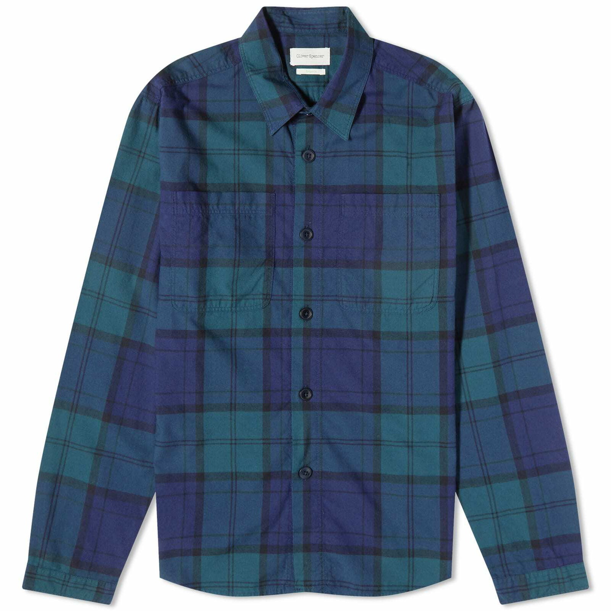 Oliver Spencer Men's Treviscoe Shirt in Blackwatch Oliver Spencer