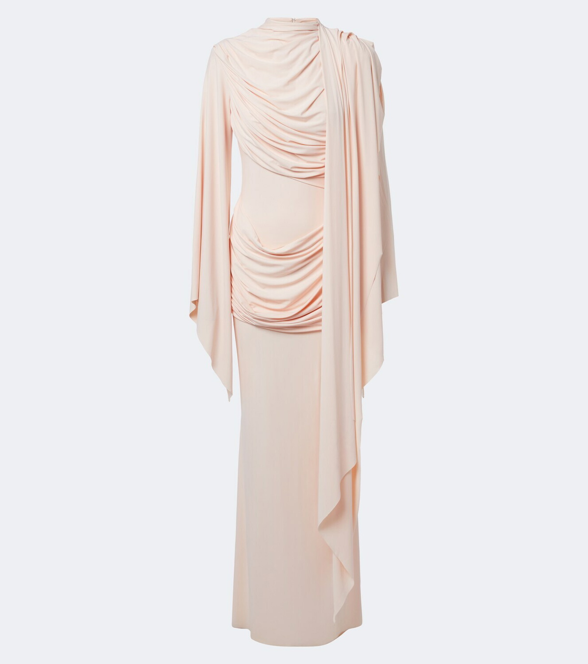 De La Vali Perisa draped caped jersey maxi dress