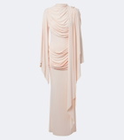 De La Vali Perisa draped caped jersey maxi dress