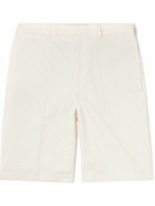 RÓHE - Crushed Straight-Leg Cotton and Linen-Blend Shorts - White