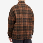 Nahmias Men's Plaid Padded Shirt Jacket in Saffron